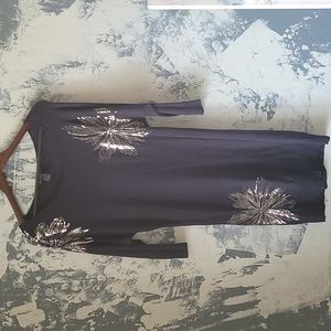 INC Dress with sequins navy blue M